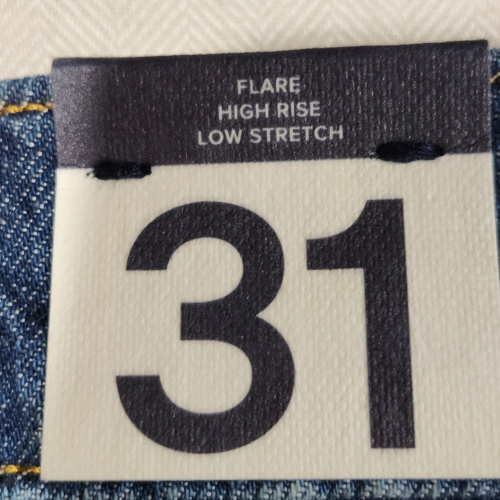 GAP NWT Vintage Flare High Rise Jean Dark Wash Blue Denim Women Sz 31 12P Petite - Picture 15 of 15
